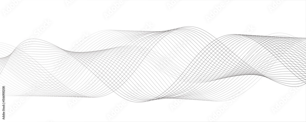 Fototapete abstract clean, modern background with smooth, flowing waveforms and fine parallel lines.digital fre