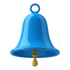A vibrant 3D cartoon bell, perfect for notifications and alerts.