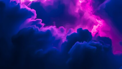 Vivid Abstract Cloud Swirl in Purple, Blue, and Pink Tones