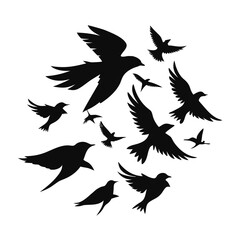 vector silhouette of a bird