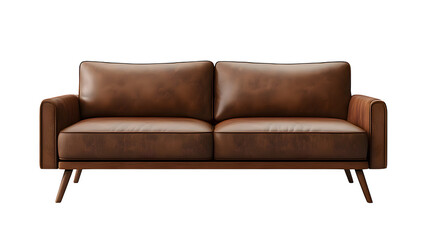Fototapeta premium red sofa isolated on white background