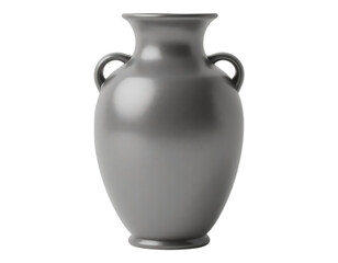 Elegant Grey Ceramic Vase with Handles