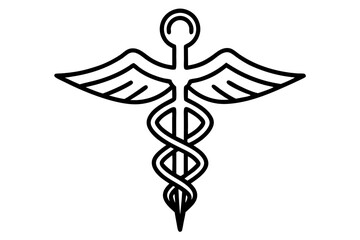 Caduceus medical symbol healthcare medicine