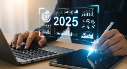 Business technology trends for year two thousand twenty five digital transformation and innovation concept