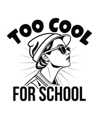 Too Cool for School – Stylish Girl Wearing Sunglasses Vector Illustration