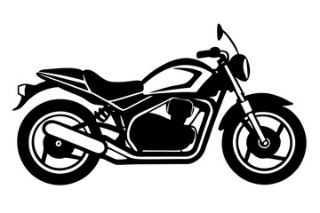 Black motorcycle silhouette motorbike vehicle