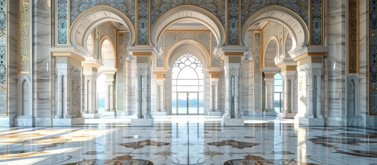 Fototapeta premium Grand Palace Interior: Architectural Marvel of Islamic Design