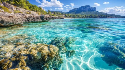 Fototapeta premium Mediterranean sea: Amazing colors & waves.