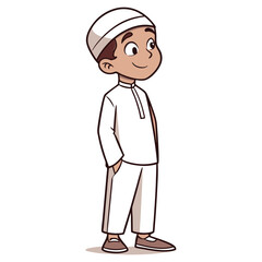 Smiling young boy in traditional clothing (3)