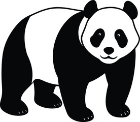 Fototapeta premium panda on white background.eps