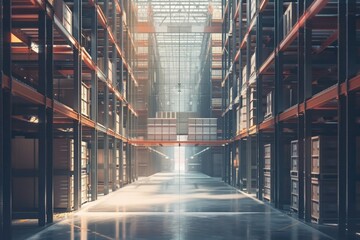 High Resolution Image of Digital Distribution Center Enabled for Modern Logistics Management