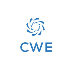 CWE logo design on white  background.