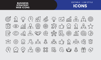 Business Editable Line Icons