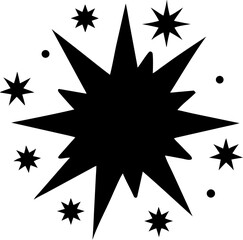 Fototapeta premium Radiant Starburst Design with Glowing Stars for Banners and Advertisements