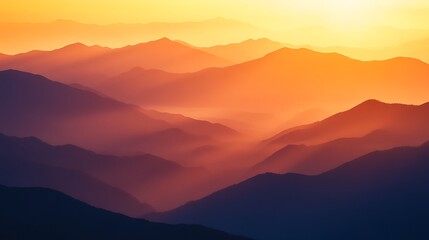 Obraz premium sunset in the mountains