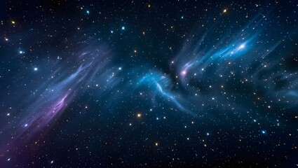3D Vibrant Nebula in Deep Space