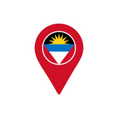 antigua and barbuda flag location pin png country marker icon