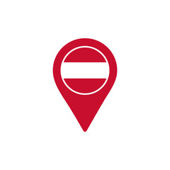 austria flag location pin png country marker icon