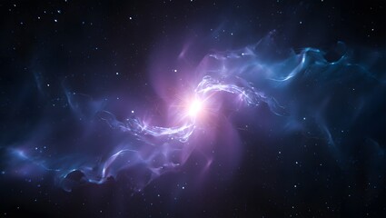 3D Vibrant Nebula in Deep Space