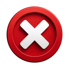 Fototapeta premium Red cross icon on transparent background. disagreement. disapproval. not right. disagreement icon.