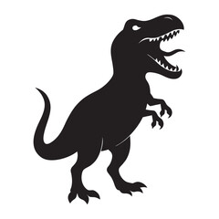 Tyrannosaurus Rex Roaring Loud Silhouette