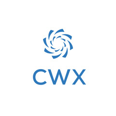 CWX logo design on white  background.