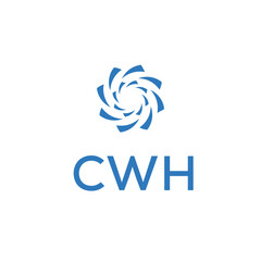 CWH logo design on white  background.