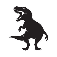 Roaring Tyrannosaurus Rex Side Silhouette