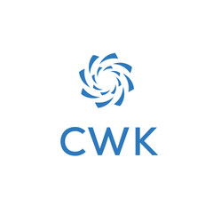 CWK logo design on white  background.