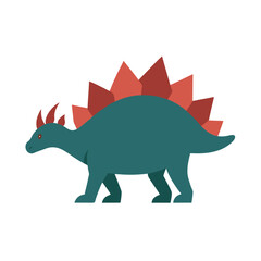 Stegosaurus Walking Showing Back Plates