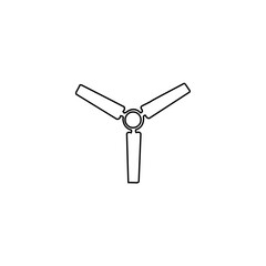 Simple Line Drawing of a Ceiling Fan