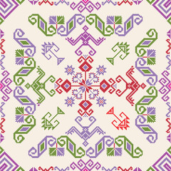 Mexican Teenek embroidery pattern 50