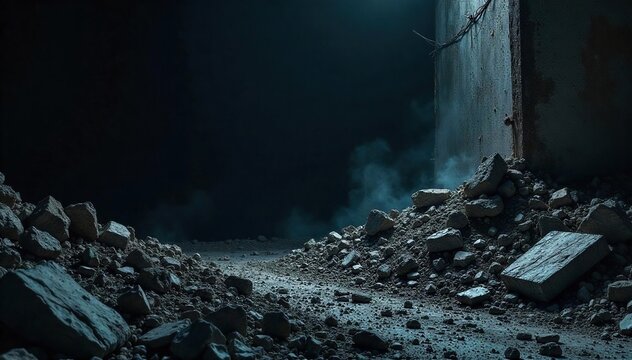 Crumbling Concrete and Shattered Glass A Dark and Gritty Depiction of Urban Devastation - Powered by Adobe