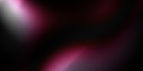 Pink Red Gradient on a black background with noise. Fluid Graphics. Abstract background.