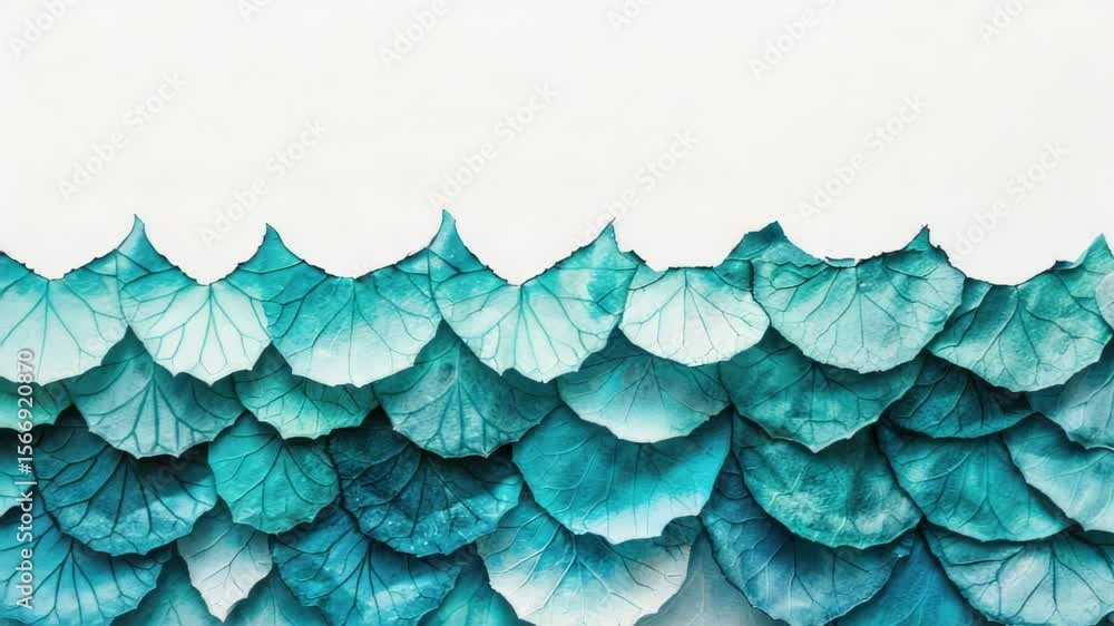 Poster A close-up shot of leaves stuck to a wall, great for texture and pattern designs