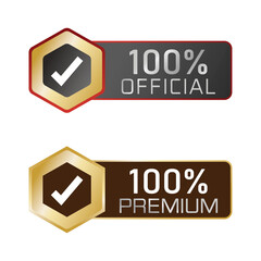 Best Gold and silver badges Official warranty, Best quality, 100% official, round metal medal or emblems with text  transparent background.