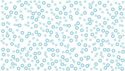 Micellar water, blue air bubble background.