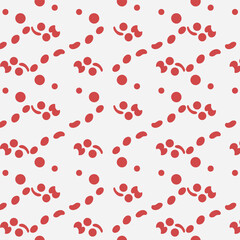  Red Organic Curves Mid-Century Modern Pattern 