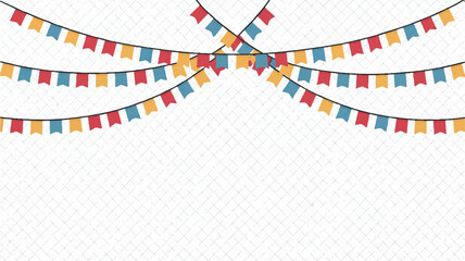 Fototapeta premium Colorful Party Bunting Flags Decoration Illustration
