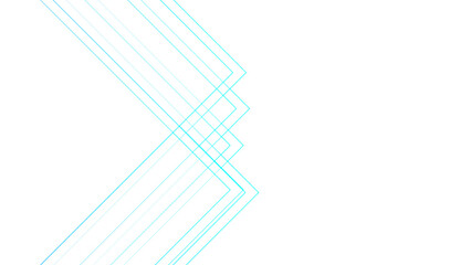 Minimalist abstract background with overlapping, transparent, aqua blue linear arrow shapes. Angular motif that suggests direction, motion, and flow. Simple, futuristic, and digital interface design