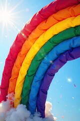 Vibrant Spectrum Arc A Symbol of Diverse Rights and Freedoms, Inspiring Equality and Social Justice