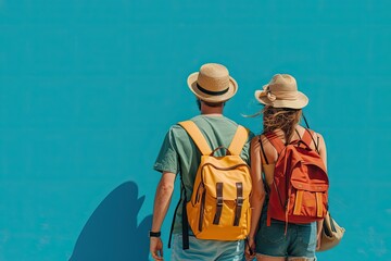 Sharp Image of Young Couple Travelling Together