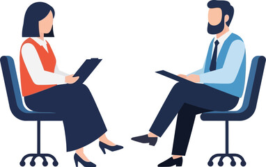 Job interview illustration hiring process candidate selection recruitment