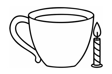 Cup and candle drink beverage