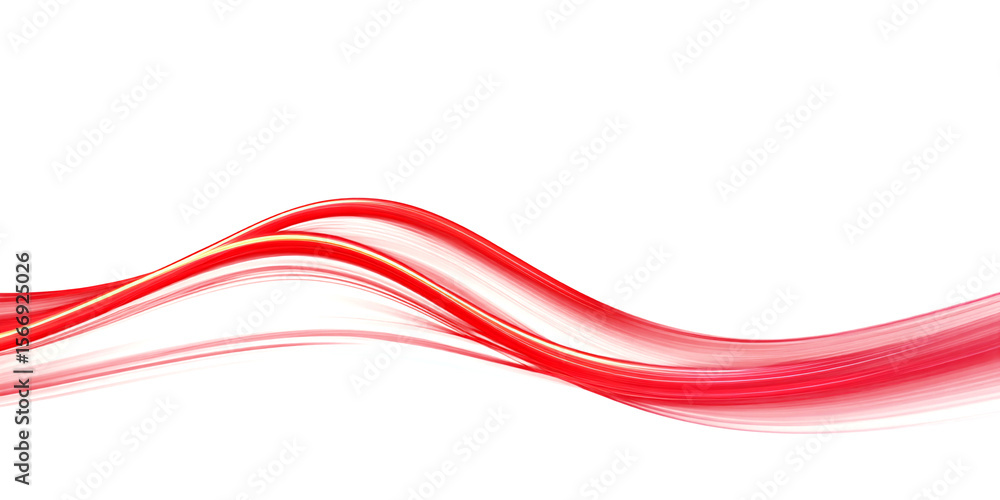 Canvas Prints abstract neon wave on transparent background. red glowing wavy line. design element. energy. movemen