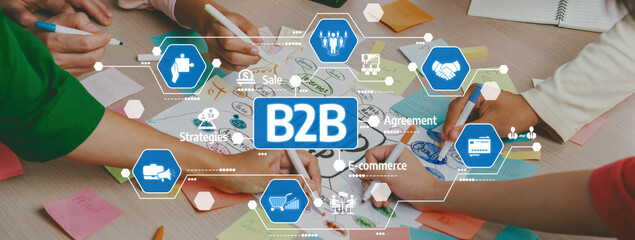 Professional startup group share creative marketing idea by using mind map. Young skilled business...