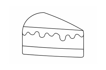 Slice of cake with dripping glaze dessert sweet