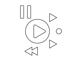 Modern Play Icon for Digital Media.