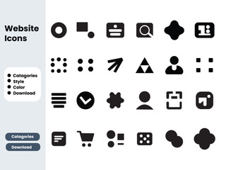 Flat Website Icons for Web Design Projects
