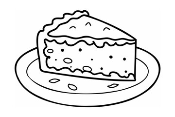 Slice of pie on a plate dessert food